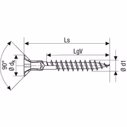 SPAX 0271010450505 giravite e bullone 50 mm 500 pz Vite