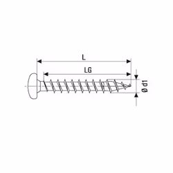 SPAX 4231010500252 giravite e bullone 25 mm 50 pz Vite