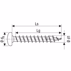 SPAX 0201010500603 giravite e bullone 60 mm 100 pz Vite