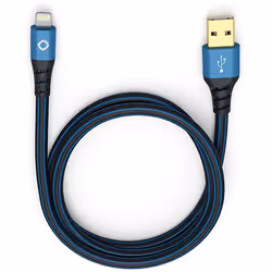 OEHLBACH Plus Li 300, 3 m, Lightning, USB A, Blu, Dritto, Dritto