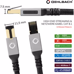 OEHLBACH D1C13355 cavo di rete Nero, Oro 5 m Cat8.1 - Vista aggiuntiva 3