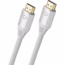 OEHLBACH Black Magic MKII, 1,5 m, HDMI tipo A (Standard), HDMI tipo A (Standard), Compatibilità 3D, 48 Gbit/s, Argento, Bianc ...