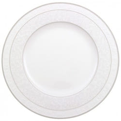 Villeroy & Boch 1043922630 piatto piano Rotondo Grigio, Bianco