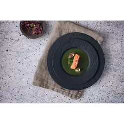 Villeroy & Boch Manufacture Rock Piatto fondo Rotondo Porcellana Nero 1 pz
