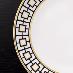Villeroy & Boch MetroChic Piatto da portata Rotondo Porcellana Nero, Oro, Bianco 1 pz - Vista aggiuntiva 2
