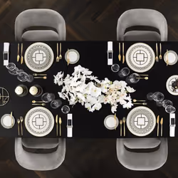 Villeroy & Boch MetroChic Piatto da portata Rotondo Porcellana Nero, Oro, Bianco 1 pz - Vista aggiuntiva 3