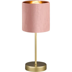 Fischer&honsel - Lampada da tavolo Aura, elegante lampada da tavolo dal design classico con interruttore a cavo, 1 attacco e 14, metallo dorato e