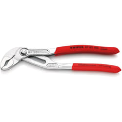 Knipex - 87 03 180 Cobra® Pinza regolabile di nuova generazione per tubi e dadi rivestiti in resina sintetica antiscivolo cromata 180 mm