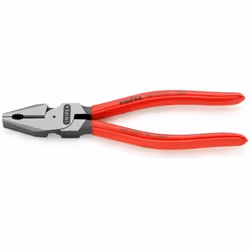 Knipex 02 01 180 SB, Pinze da elettricista, Resistente agli urti, Dielettrico, Acciaio, Plastica, Rosso, 180 mm