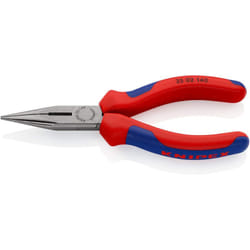 Knipex - Pinza per meccanica, con becchi mezzotondi con tronchese, pinza per radiotecnici, 140 mm, 25 02 140 sb, confezione self-service/blister
