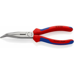 Knipex - Pinza per Meccanica - con Becchi Mezzotondi con Tronchese (Pinza a Becchi Di Cicogna) Bonderizzata Nera, Rivestiti in Materiale Bicomponente