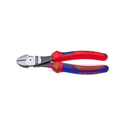 Knipex - Tronchese Laterale per Meccanica Tipo Forte Bonderizzata Nera, Rivestiti in Materiale Bicomponente 180 Mm (Confezione Self-Service/Blister)