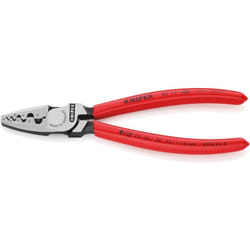 Knipex - 97 71 180 sb Pinza per serrare terminali a bussola rivestiti in resina sintetica 180 mm (confezione self-service/blister)