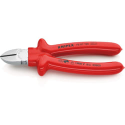 Knipex - 70 07 180 Tronchese laterale per meccanica isolati ad immersione, collaudati vde cromata 180 mm