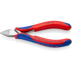 Knipex - 77 42 130 Tronchese laterale per elettronica rivestiti in materiale bicomponente 130 mm