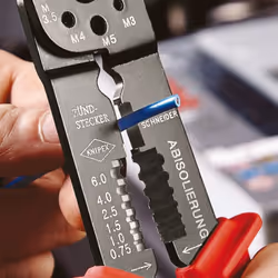 Knipex 97 21 215 B Crimpatrice Nero, Blu, Rosso - Vista aggiuntiva 5