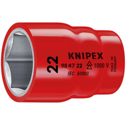 Knipex - 98 47 22 Chiave a bussola per viti esagonali con attacco quadro interno 1/2' 58 mm