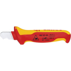 Knipex - 98 53 03 Coltello spelacavi isolati con manici rivestiti in materiale bicomponente, collaudati vde 170 mm