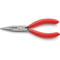 25 01 140 Pinza per meccanica - con becchi mezzotondi con tronchese (pinza per radiotecnici) rivestiti in resina sintetica bonderizzata nera 140 mm