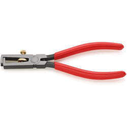 Knipex - 11 01 160 Pinza spelacavi con molla di apertura universale rivestiti in resina sintetica bonderizzata nera 160 mm