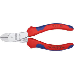 Knipex - 74 05 140 Tronchese laterale per meccanica tipo forte rivestiti in materiale bicomponente cromata 140 mm