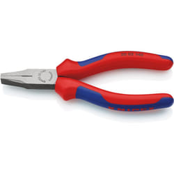 Knipex - 20 02 140 Pinza per meccanica a becchi piatti diritti rivestiti in materiale bicomponente bonderizzata nera 140 mm