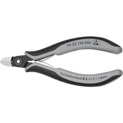 Knipex - 79 22 125 esd Tronchese laterale di precisione per elettronica esd rivestiti in materiale bicomponente brunita 125 mm