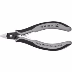 79 42 125 ESD Tronchese laterale di precisione per elettronica ESD esecuzione a dispersione elettrica - dissipativa. Pinze pa ...