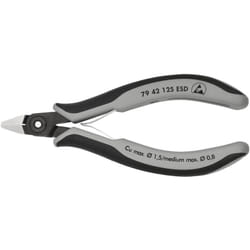 Knipex - 79 42 125 esd Tronchese laterale di precisione per elettronica esd rivestiti in materiale bicomponente brunita 125 mm