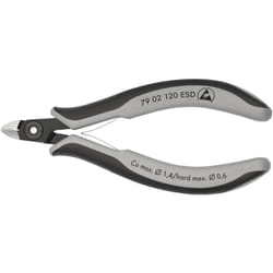 Knipex - 79 02 120 esd Tronchese laterale di precisione per elettronica esd rivestiti in materiale bicomponente brunita 120 mm