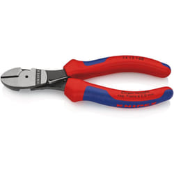 Knipex - 74 12 160 Tronchese laterale per meccanica tipo forte rivestiti in materiale bicomponente bonderizzata nera 160 mm