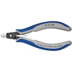 Knipex - 79 12 125 Tronchese laterale di precisione per elettronica rivestiti in materiale bicomponente brunita 125 mm