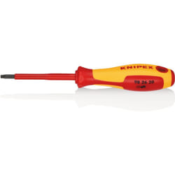 Knipex - 98 26 20 Giraviti per elettricisti per viti Torx® impugnatura isolante, in materiale bicomponente, collaudato vde brunita 185 mm
