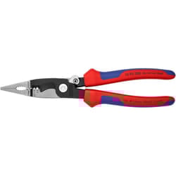 Knipex - 13 92 200 Pinza per elettroinstallazioni rivestiti in materiale bicomponente bonderizzata nera 200 mm