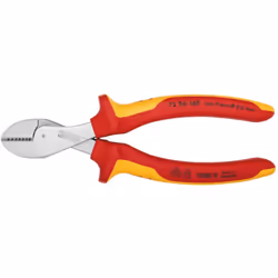 Dettagli : KNIPEX X-Cut® Pinza per taglio laterale ad alta leva 160mm - Guaina bimateriale - Cromato - 1000V - A cerniera: es ...