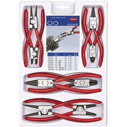 Knipex 00 20 04 V01 Kit pinze per anelli di sicurezza Adatto per (Pinze per anelli) Anelli esterni ed interni 19-60 mm,