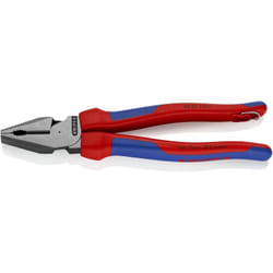 Knipex - Pinza Universale Tipo Forte Bonderizzata Nera, Rivestiti in Materiale Bicomponente, con Anello di Fissaggio Incorporato per Agganciare Una