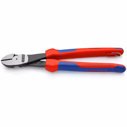 Knipex 74 02 250 T, Pinze diagonali, Resistente all'abrasione, Acciaio al cromo vanadio, Plastica, Blu, Rosso, 250 mm