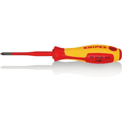 Knipex - 98 24 01 sls Giraviti (Slim) PlusMinus Phillips® impugnatura isolante, in materiale bicomponente, collaudato vde brunita 187 mm