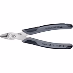 Dettagli tecnici Campo di impiego ESD Dimensione del prodotto, lunghezza 140 mm Durezza taglio 54 HRC Peso 77 g Proprietà del ...