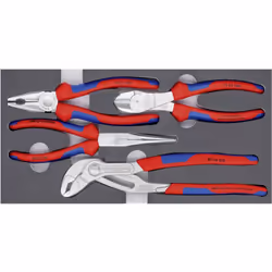 Knipex 00 20 01 V17, Set di pinze, Blu, Rosso, 1,23 kg, 335 mm, 165 mm, 33 mm