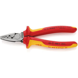 Knipex - 97 78 180 sb Pinza per serrare terminali a bussola isolati con manici rivestiti in materiale bicomponente, collaudati vde 180 mm (confezione