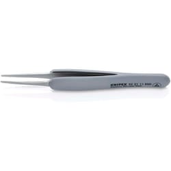 Knipex - 92 21 11 esd Pinzetta di precisione con impugnatura in gomma esd 123 mm