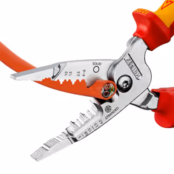 Knipex 13 76 200 ME pinza spellacavi Rosso, Acciaio inox, Giallo - Vista aggiuntiva 5