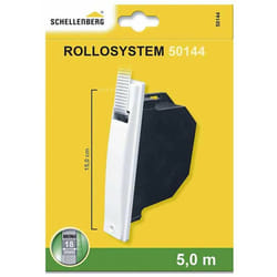 Schellenberg - 50144 Set Avvolgitore da Incasso Mini con placca avvolgibili pvc, con Cinghia tapparella di Lunghezza di 5 m, con Scatola a Muro,