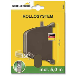 Schellenberg - Paletta esterna incernierata 28x159x120mm marrone girevole a 180º