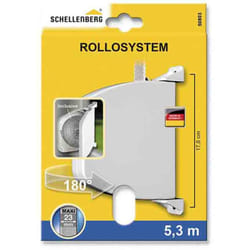 Schellenberg - Paletta pieghevole per esterni 34x188x156 mm marrone girevole a 180º.