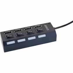 Schwaiger UH4013, USB 2.0, USB 2.0, 480 Mbit/s, Nero, 5 V, 105 mm