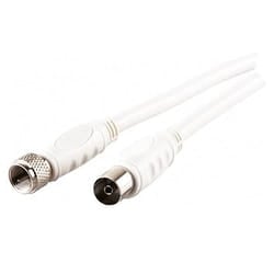 Schwaiger KVCKHQ191 532 cavo coassiale 1,5 m F IEC Bianco