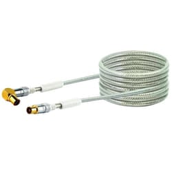 Schwaiger KVKWHD150 531 cavo coassiale 15 m IEC 169-2 Trasparente, Bianco